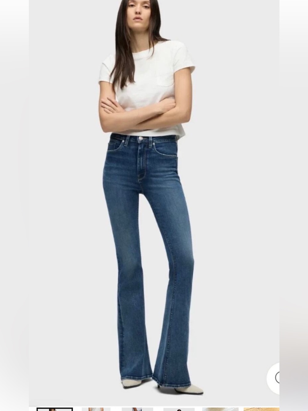 Hudson Jeans Women's Dark Blue Flare Jeans “holly high rise”